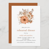 Herbst Probe Florals Abendessen Einladung (Vorne/Hinten)