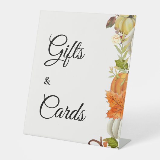 Herbst Pumkin Herbst Brautparty Geschenke & Karten Sockelschild (Vorderseite)