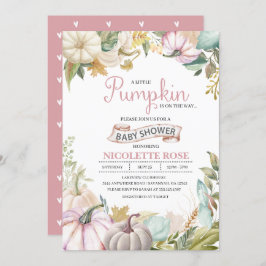 Herbst Pumpkin Autumn Baby Shower Invitation Girl Einladung