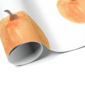 Herbst Pumpkin Autumn Wassercolor Geschenkpapier (Rolleneckpunkt)