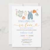 Herbst Pumpkin Baby Clothes Babydusche Herbst Einladung (Vorderseite)