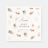 Herbst Pumpkin Baby Dusche Autumn Leaves Serviette (Vorderseite)