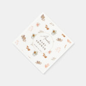 Herbst Pumpkin Baby Dusche Autumn Leaves Serviette (Ecke)