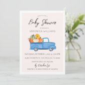 Herbst Pumpkin Baby Dusche Einladung (Stehend Vorderseite)