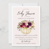 Herbst Pumpkin Baby Dusche Einladung (Vorderseite)