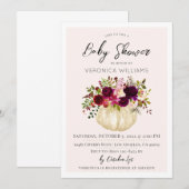 Herbst Pumpkin Baby Dusche Einladung (Vorne/Hinten)