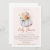 Herbst Pumpkin Baby Dusche Einladung (Vorne/Hinten)