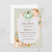Herbst Pumpkin Baby Dusche Einladungen (Vorne/Hinten)
