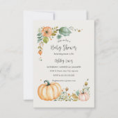 Herbst Pumpkin Baby Dusche Einladungen (Vorderseite)