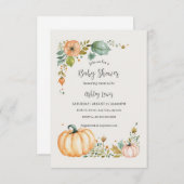 Herbst Pumpkin Baby Dusche Einladungen (Vorne/Hinten)