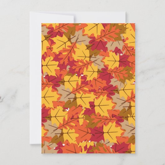 Herbst Pumpkin Baby Dusche Herbsteinladung Einladung (Rückseite)