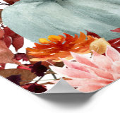 Herbst Pumpkin Baby Dusche Willkommenspappe Poster (Ecke)