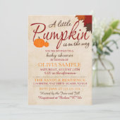 Herbst Pumpkin Babydusche Einladung (Stehend Vorderseite)