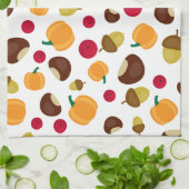 Herbst Pumpkin Berries Muster Geschirrtuch (Gefaltet)