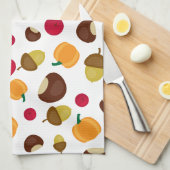 Herbst Pumpkin Berries Muster Geschirrtuch (Viertel Falte)