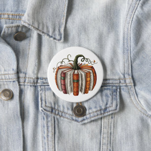 Herbst Pumpkin Book Lover Booktoween Halloween Button