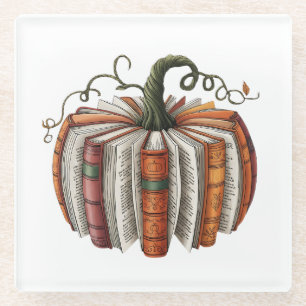 Herbst Pumpkin Book Lover Booktoween Halloween Glasuntersetzer