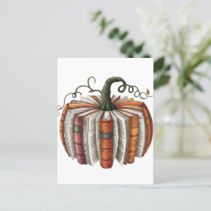 Herbst Pumpkin Book Lover Booktoween Halloween Postkarte