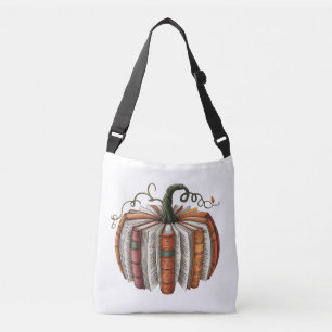 Herbst Pumpkin Book Lover Booktoween Halloween Tragetaschen Mit Langen Trägern