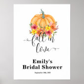 Herbst Pumpkin Brautparty Willkommen Poster (Vorne)