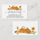 Herbst Pumpkin Bücher für Baby Watercolor Begleitkarte (Vorne/Hinten)