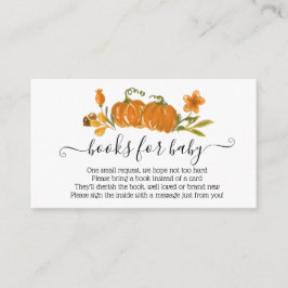 Herbst Pumpkin Bücher für Baby Watercolor Begleitkarte