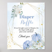 Herbst Pumpkin Diaper Tombola Baby Dusche Zeichen Poster (Vorne)