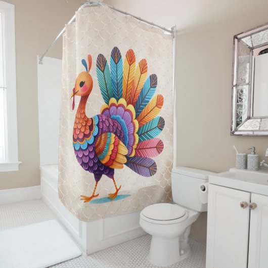 Herbst Pumpkin-Duschvorhang Duschvorhang (Beispiel)