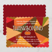 Herbst Pumpkin Erntedank Spaß Farbiger Fall Einladung (Vorne/Hinten)