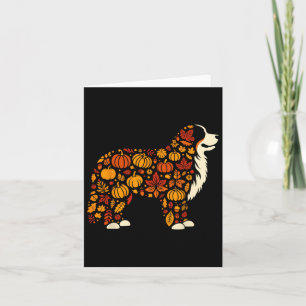 Herbst Pumpkin Fall Bernese Berg Dog Thanksgiv Karte