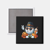 Herbst Pumpkin Fall Golf Erntedank Frauen Männer Magnet (Vorderseite/Rückseite)