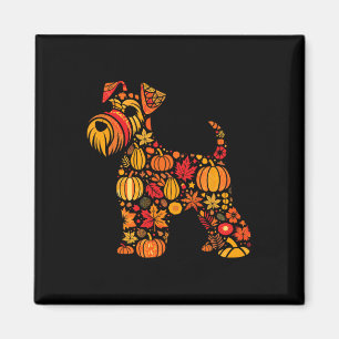 Herbst Pumpkin Fall Miniatur Schnauzer Thanksgivi Magnet