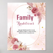 Herbst Pumpkin Family Traditionen Kinderduschzeich Poster (Vorne)