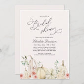 Herbst Pumpkin Feminine Brautparty Einladung (Vorne/Hinten)