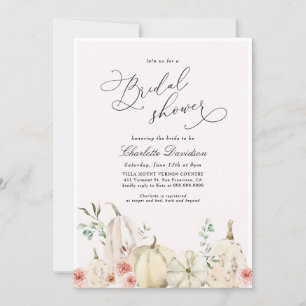 Herbst Pumpkin Feminine Brautparty Einladung