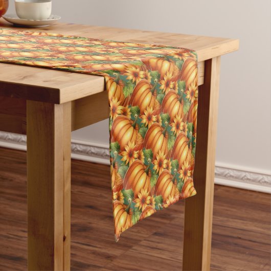 Herbst Pumpkin Floral Erntedank Tischläufer (Beispiel)