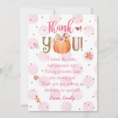 Herbst Pumpkin Geburtstag Danke Karte (Vorderseite)