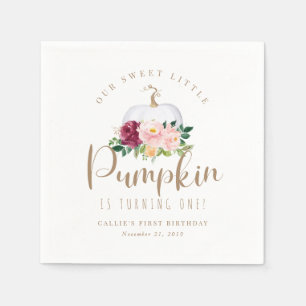 Herbst Pumpkin Geburtstag Serviette