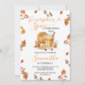 Herbst Pumpkin Gewürz & Everything Nice 2. Geburts Einladung (Vorderseite)