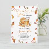 Herbst Pumpkin Gewürz & Everything Nice 2. Geburts Einladung (Stehend Vorderseite)