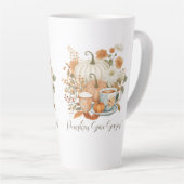 Herbst Pumpkin Gewürz Latte Floral Herbst Blätter Milchtasse (Rechte Ecke)