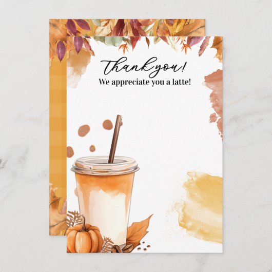 Herbst Pumpkin Gewürz-Party Einladung (Vorne/Hinten)