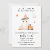 Herbst Pumpkin Ghost Baby Dusche Einladung (Vorderseite)