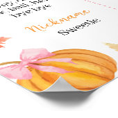 Herbst Pumpkin Girl 1. Geburtstag Meilenstein Poster (Ecke)
