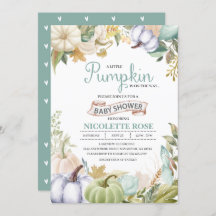 Herbst Pumpkin Herbst Babydusche Einladung Boy