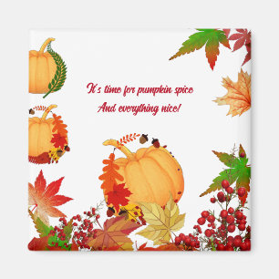 Herbst Pumpkin Herbst Berries farbenfrohe Ahorn-Bl Magnet