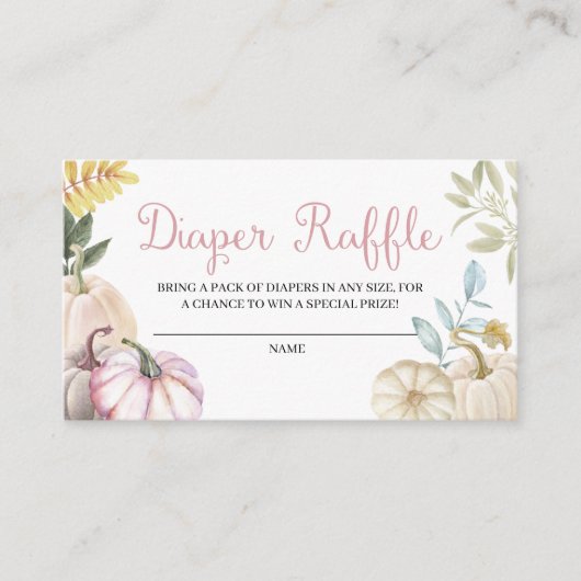 Herbst Pumpkin Herbst Diaper Umschließungskarte Begleitkarte (Vorderseite)