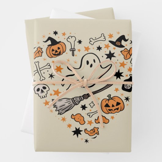 Herbst Pumpkin Herbst Erntedank Halloween Geschenkpapier Set (Beispiel)