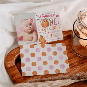 Herbst Pumpkin Herbst Erster Geburtstag Einladung