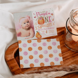 Herbst Pumpkin Herbst Erster Geburtstag Einladung